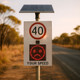 Solar Radar Speed Sign 1-99 Km Per Hr Industrial Grade IP65 Solar Radar Speed Sign 1-99 Km Per Hr Industrial Grade IP65